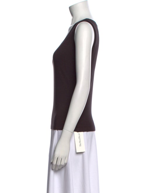 St. John Scoop Neck Sleeveless Top