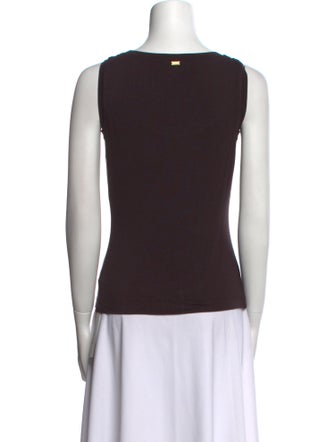 St. John Scoop Neck Sleeveless Top