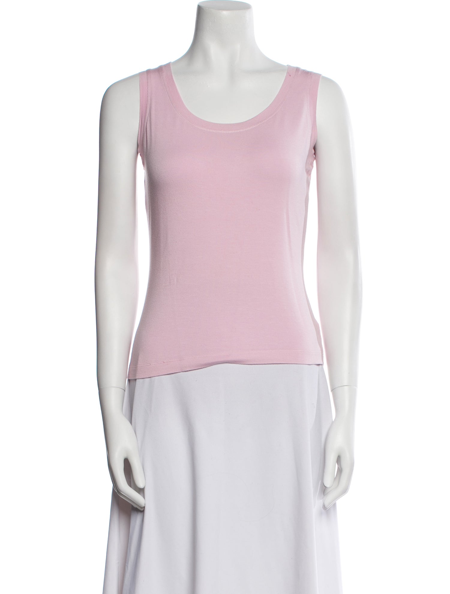 St. John Scoop Neck Sleeveless Top