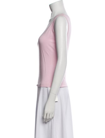 St. John Scoop Neck Sleeveless Top