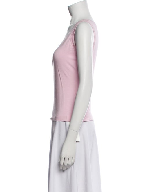 St. John Scoop Neck Sleeveless Top