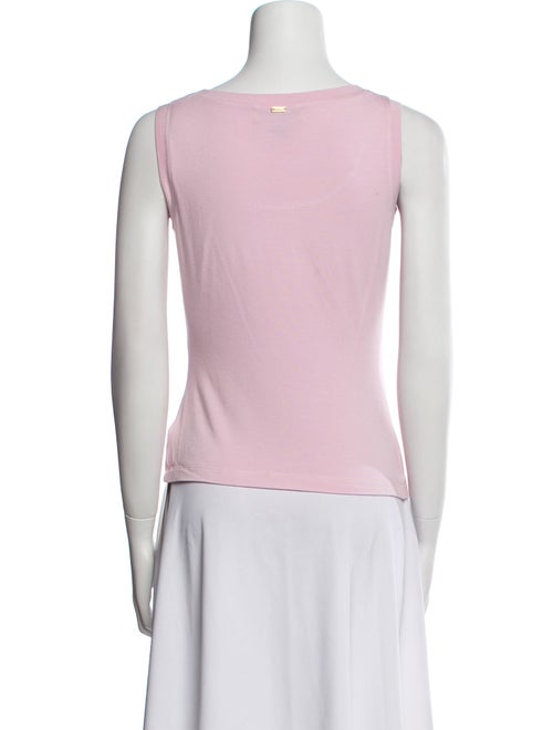 St. John Scoop Neck Sleeveless Top