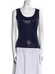 St. John Scoop Neck Sleeveless Top
