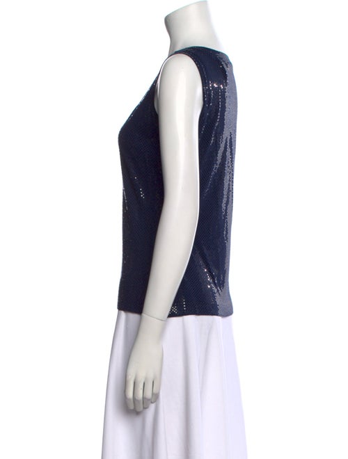 St. John Scoop Neck Sleeveless Top