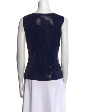 St. John Scoop Neck Sleeveless Top