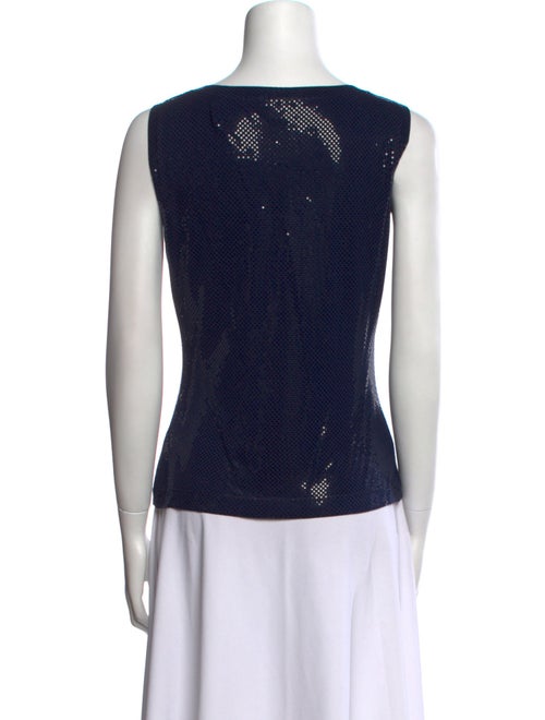 St. John Scoop Neck Sleeveless Top