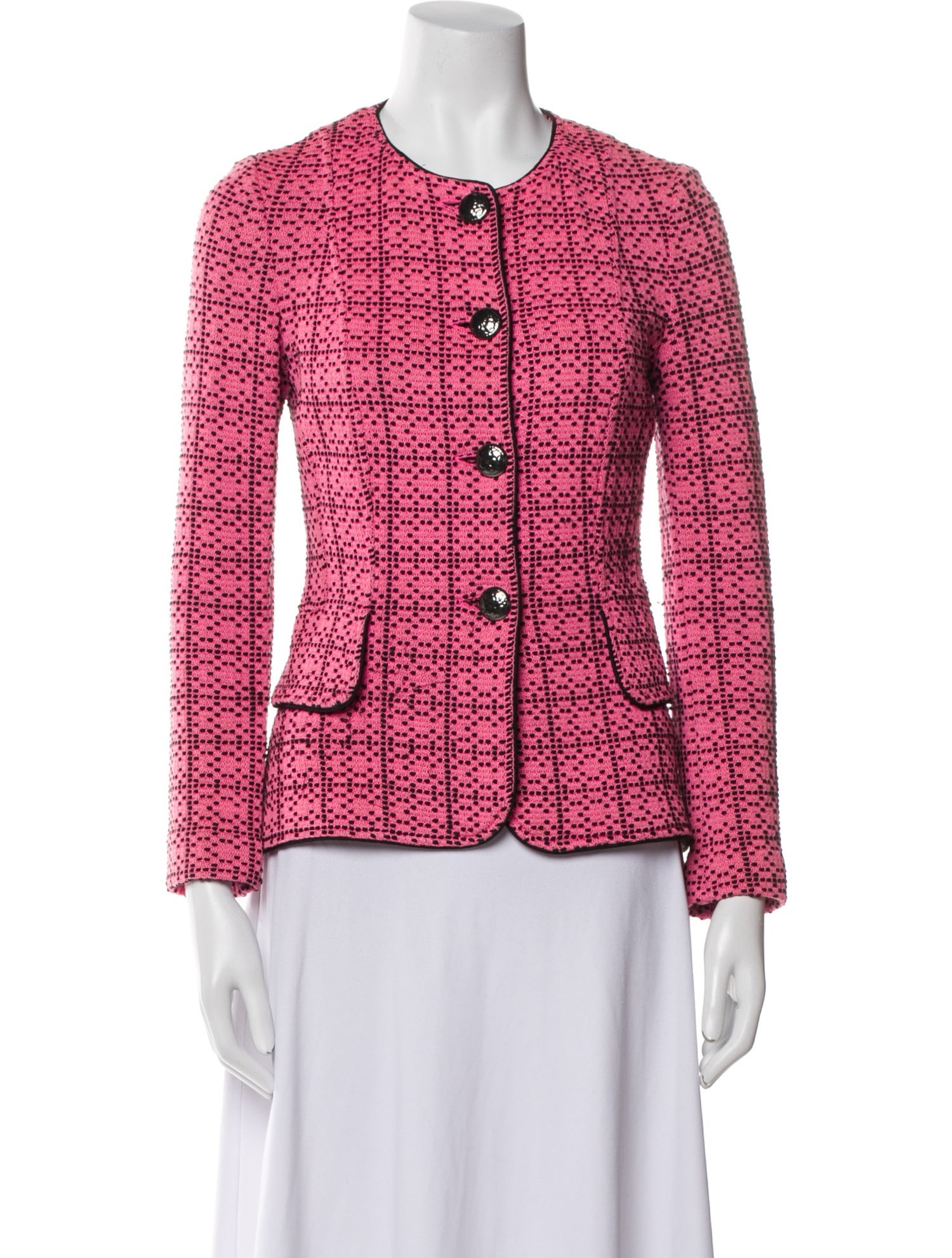 St. John Wool Tweed Pattern Jacket