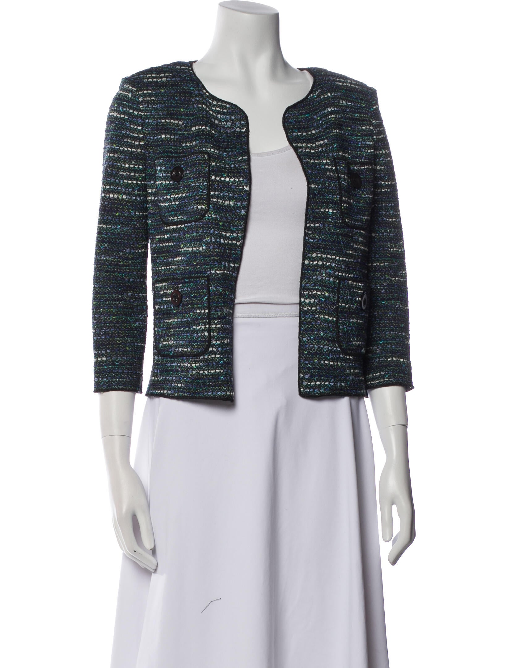 St. John Tweed Pattern Evening Jacket