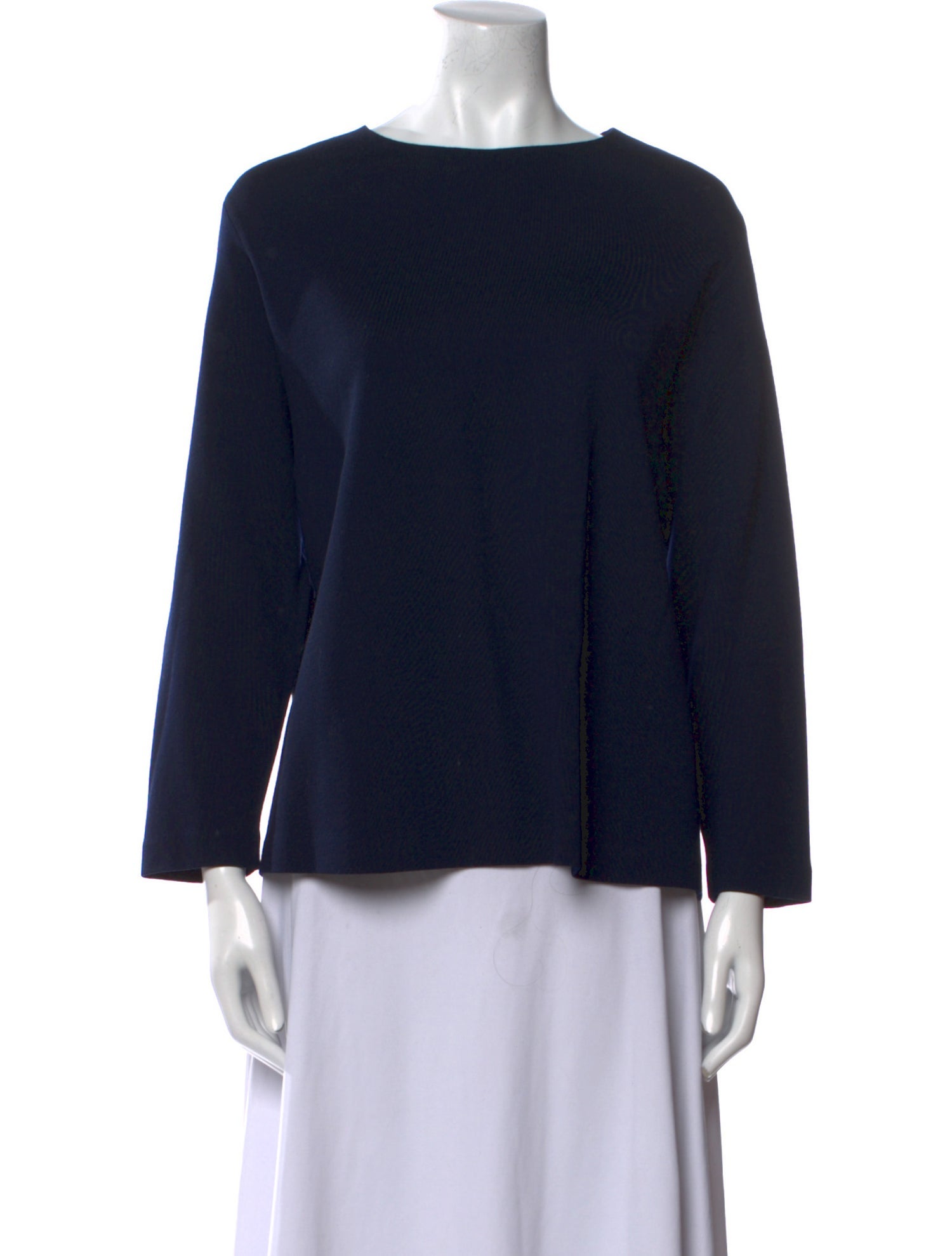 St. John Wool Bateau Neckline Top