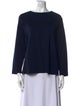 St. John Wool Bateau Neckline Top