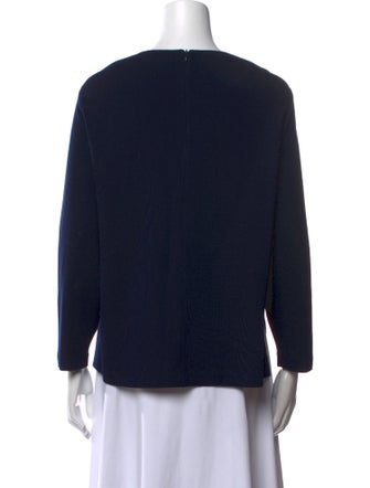 St. John Wool Bateau Neckline Top
