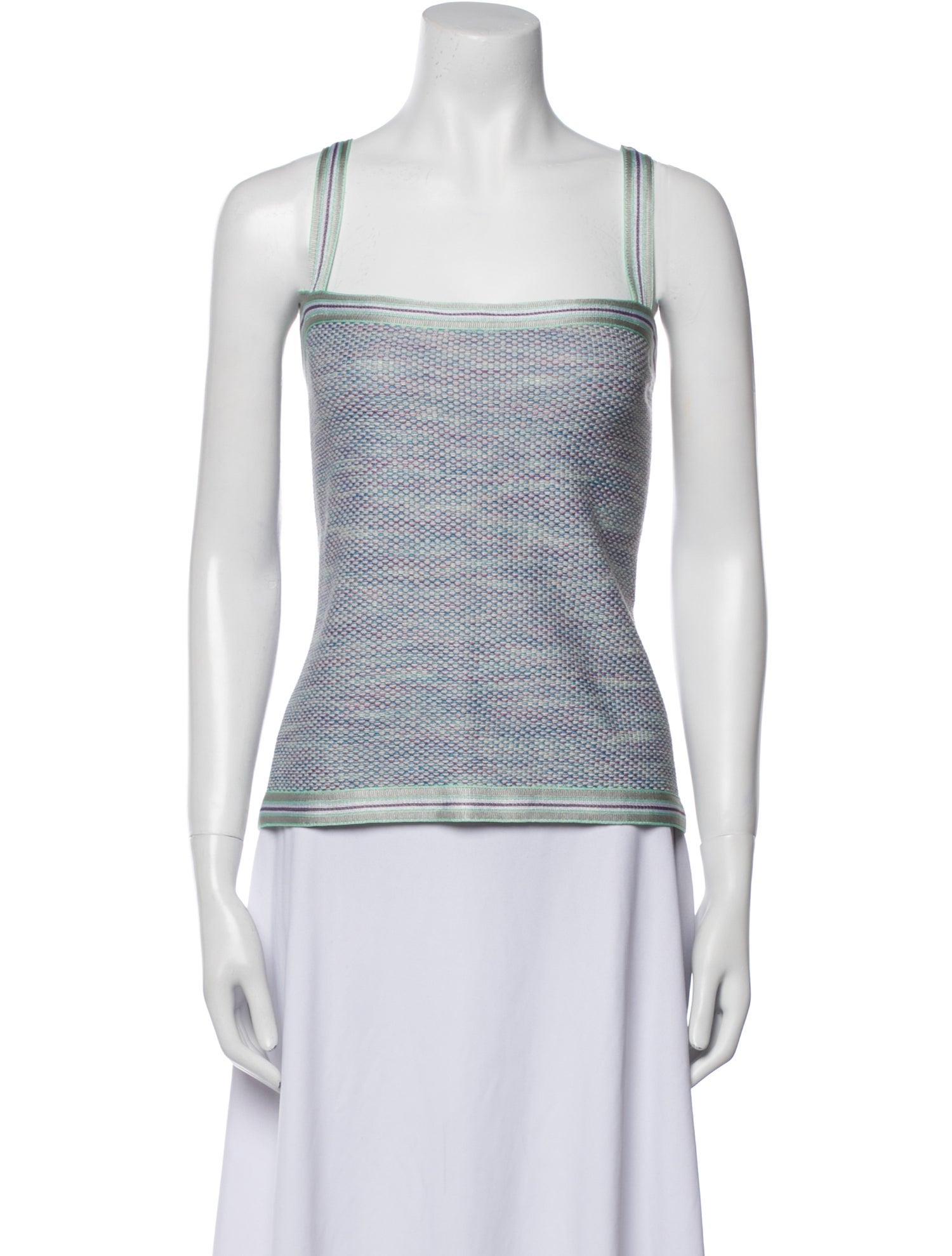 St. John Printed Square Neckline Top w/ Tags