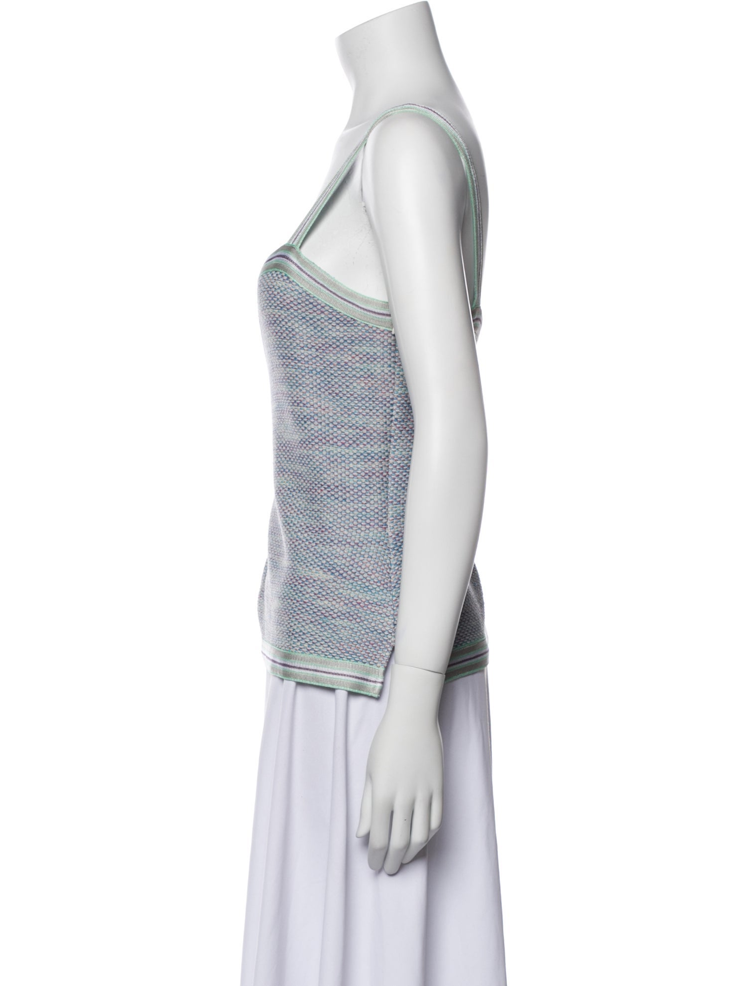 St. John Printed Square Neckline Top w/ Tags