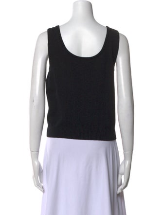 St. John Scoop Neck Sleeveless Top
