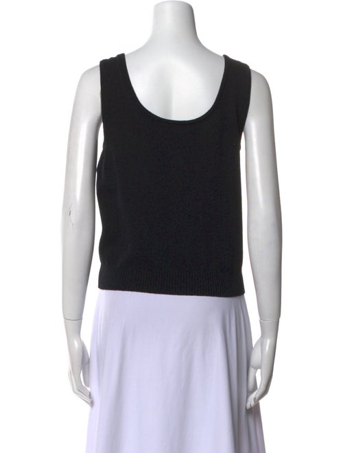 St. John Scoop Neck Sleeveless Top