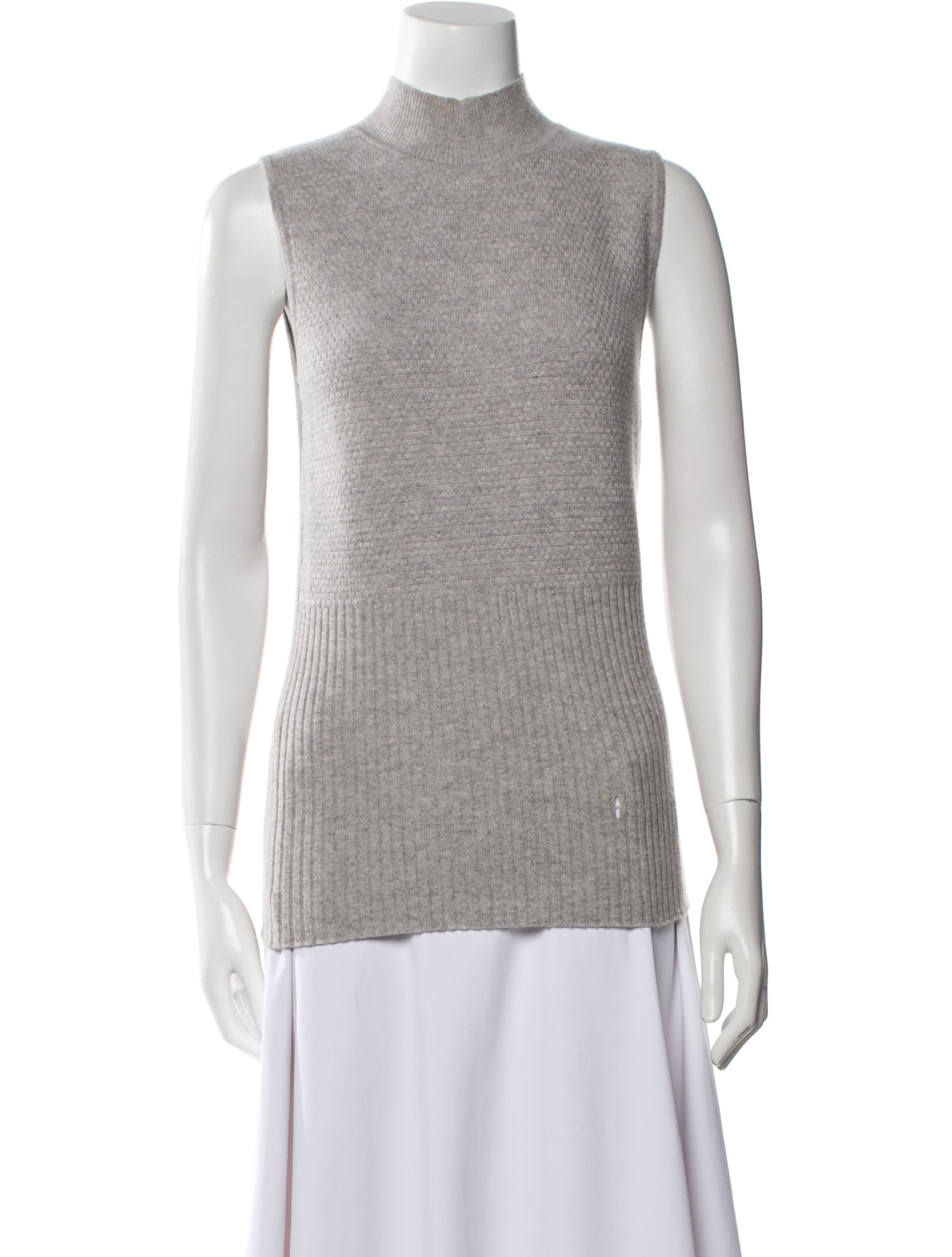 St. John Cashmere Mock Neck Top