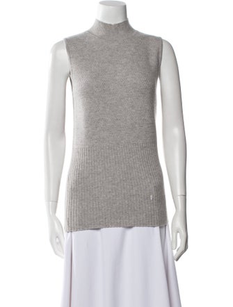 St. John Cashmere Mock Neck Top
