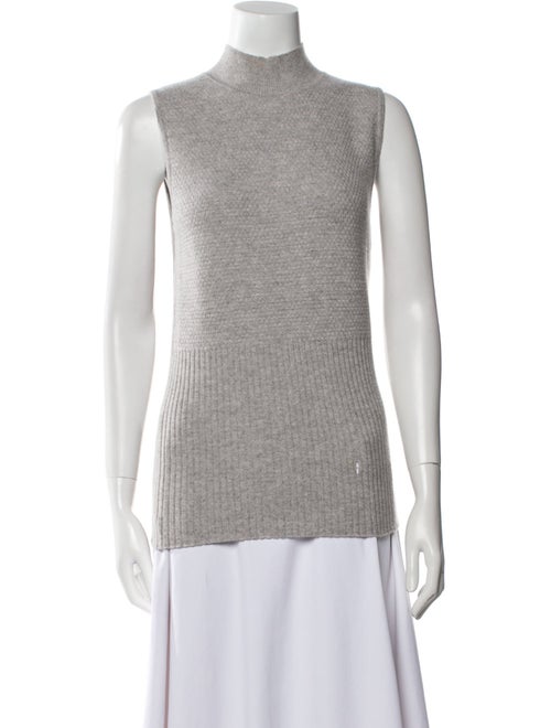 St. John Cashmere Mock Neck Top