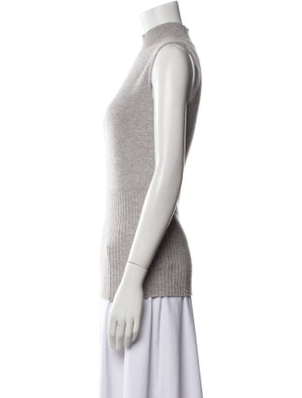 St. John Cashmere Mock Neck Top