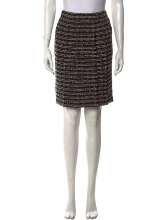 St. John Striped Knee-Length Skirt