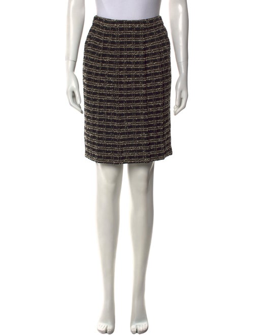 St. John Striped Knee-Length Skirt