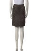 St. John Striped Knee-Length Skirt