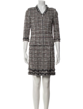 St. John Wool Printed Dress Set