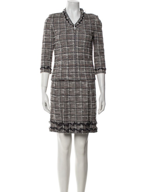 St. John Wool Printed Dress Set