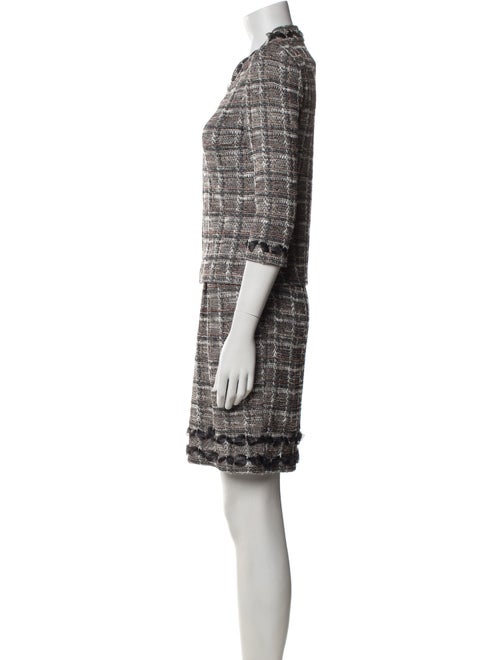 St. John Wool Printed Dress Set