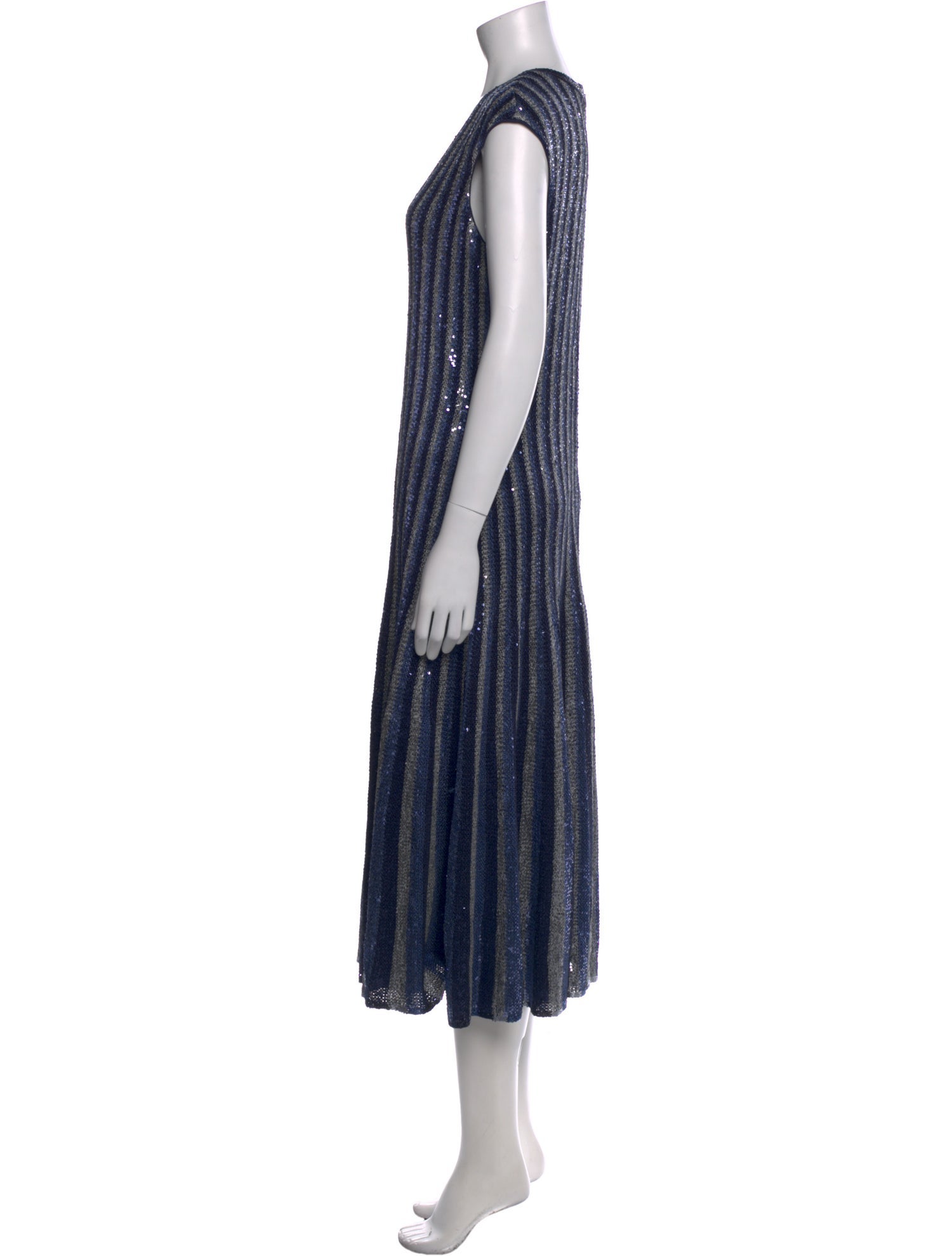 St. John Striped Midi Length Dress w/ Tags