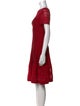 St. John Bateau Neckline Knee-Length Dress