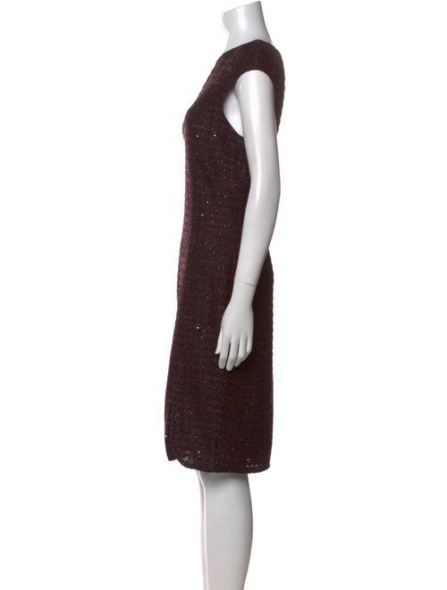 St. John Bateau Neckline Knee-Length Dress