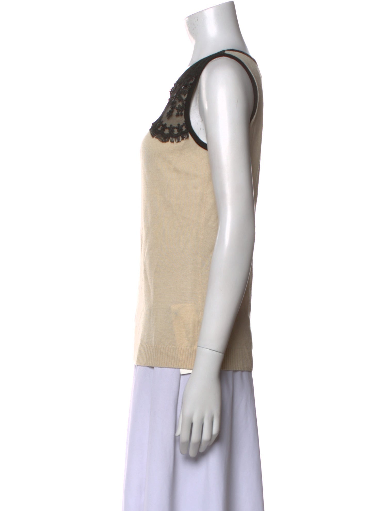 St. John Wool Scoop Neck Top
