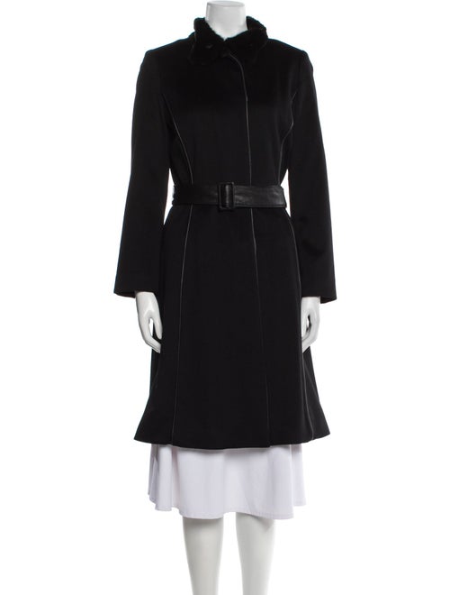 St. John Wool Faux Fur Coat