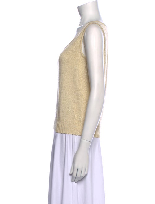 St. John Scoop Neck Sleeveless Top