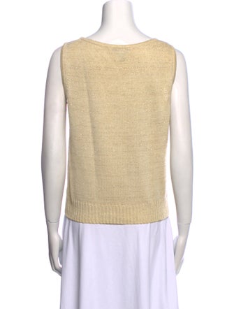 St. John Scoop Neck Sleeveless Top