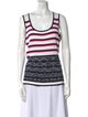 St. John Striped Scoop Neck Top