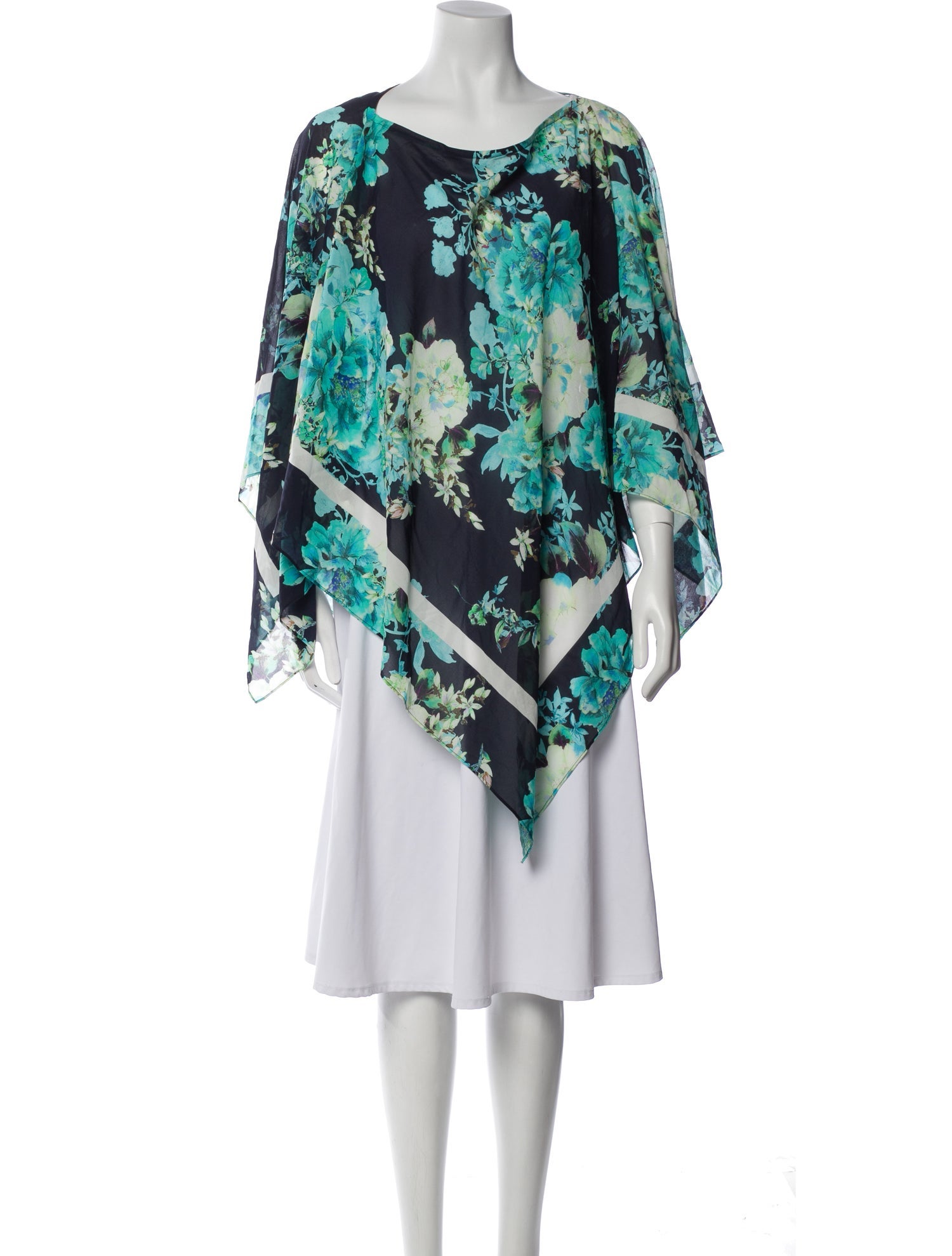 St. John Collection Silk Floral Print Shawl