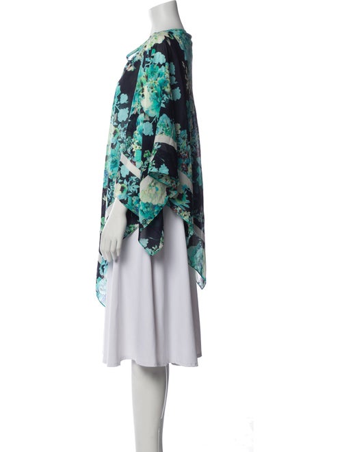 St. John Collection Silk Floral Print Shawl