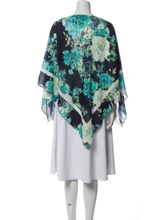 St. John Collection Silk Floral Print Shawl