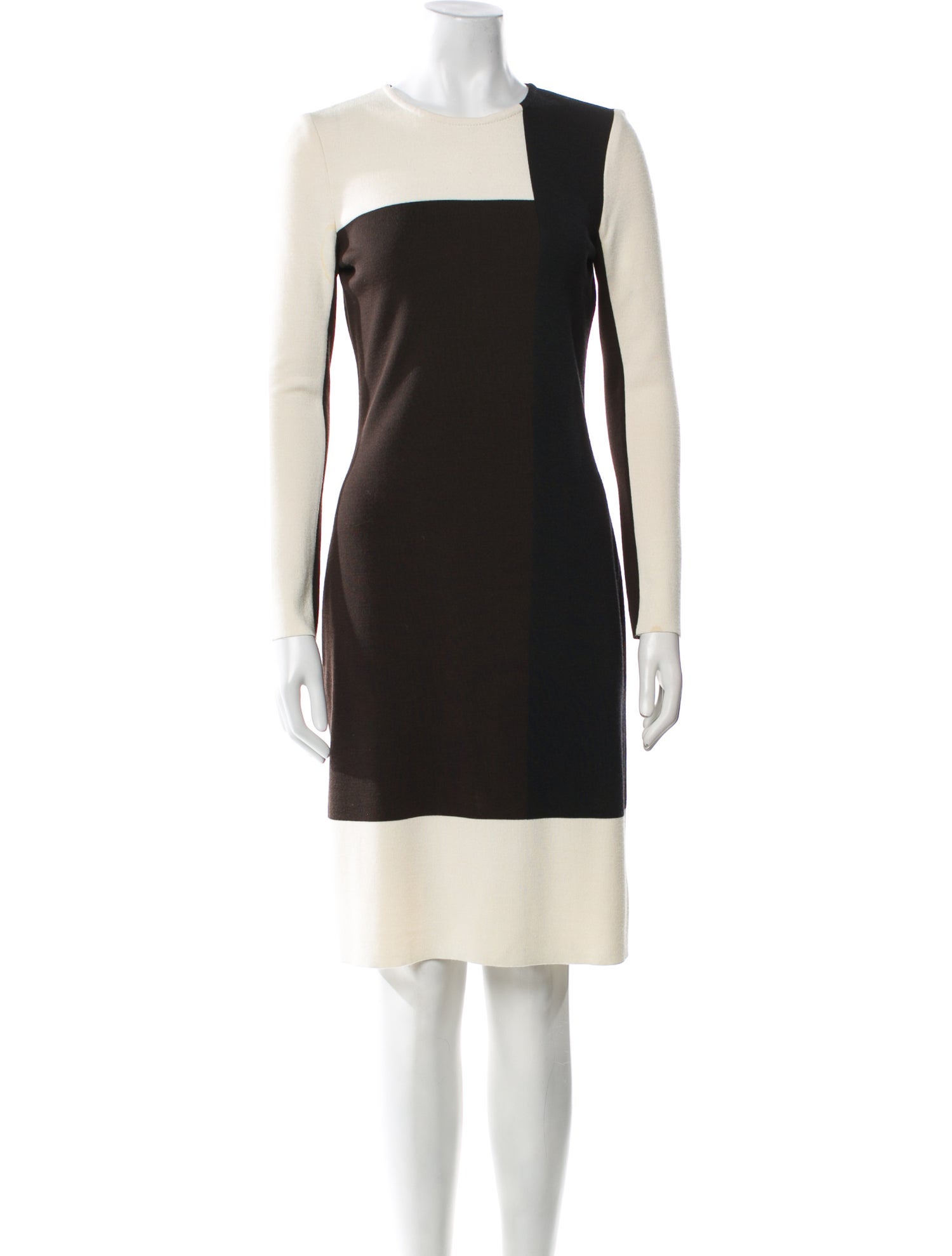 St. John Square Neckline Knee-Length Dress