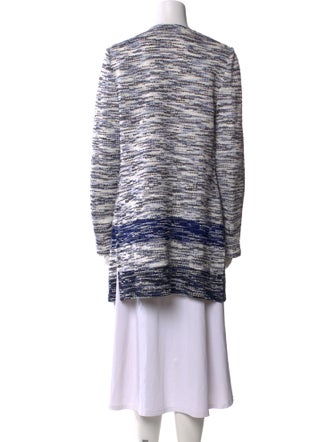 St. John Printed Open Front Sweater