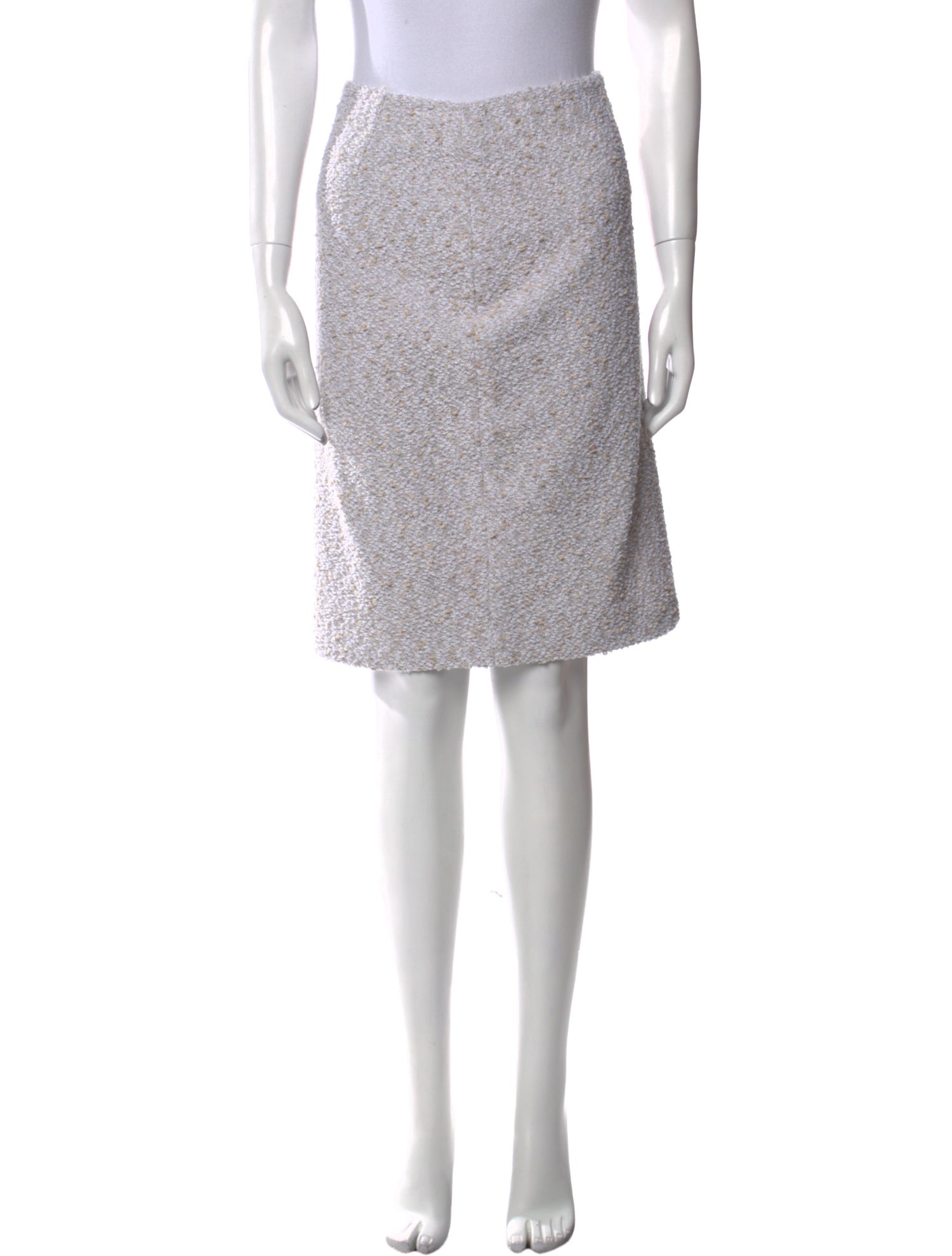 St. John Tweed Pattern Knee-Length Skirt