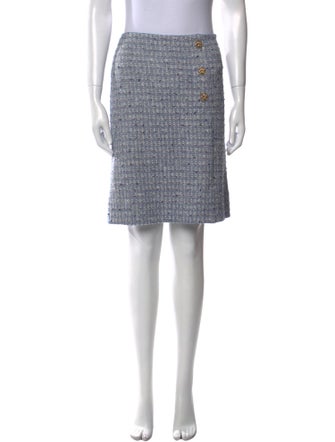 St. John Tweed Pattern Knee-Length Skirt