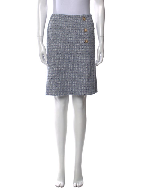 St. John Tweed Pattern Knee-Length Skirt