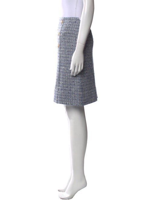 St. John Tweed Pattern Knee-Length Skirt