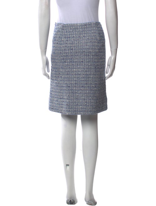 St. John Tweed Pattern Knee-Length Skirt