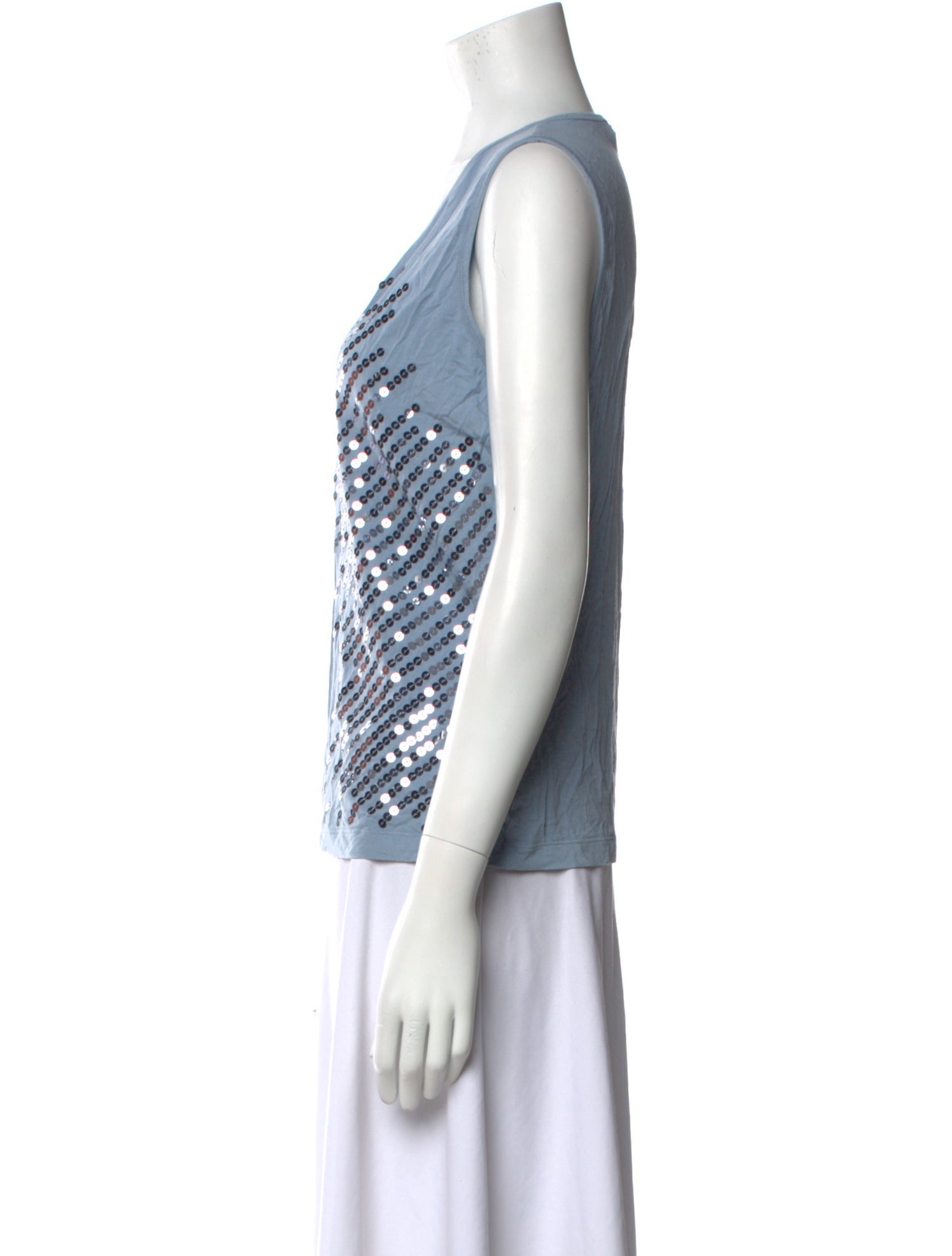 St. John Printed V-Neck Top