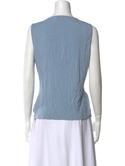 St. John Printed V-Neck Top