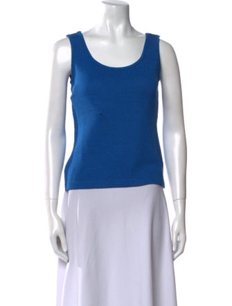 St. John Wool Scoop Neck Top